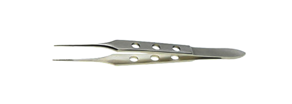 眼科鑷 9.5CM 精細(xì)無(wú)鉤 0.4 三孔